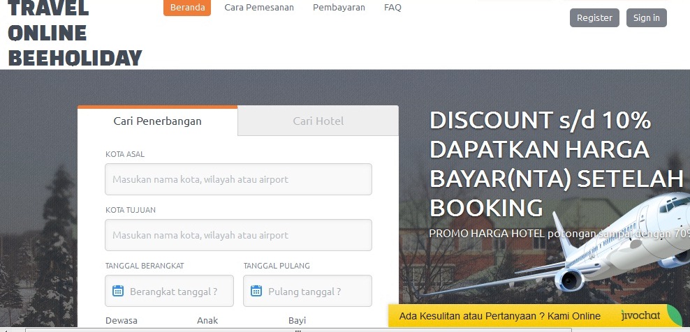 Trend Sosial, Booking Tiket Online Lewat Agen Travel Bee Holiday