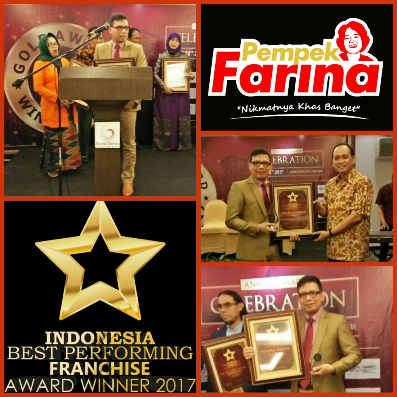 Pempek Farina Sabet â€œBest Performing Franchiseâ€ Dari Lembaga Independen Indonesia Award Certified  