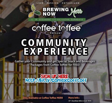 Coffee Toffee Akan Traktir Komunitas, Ini Caranya!