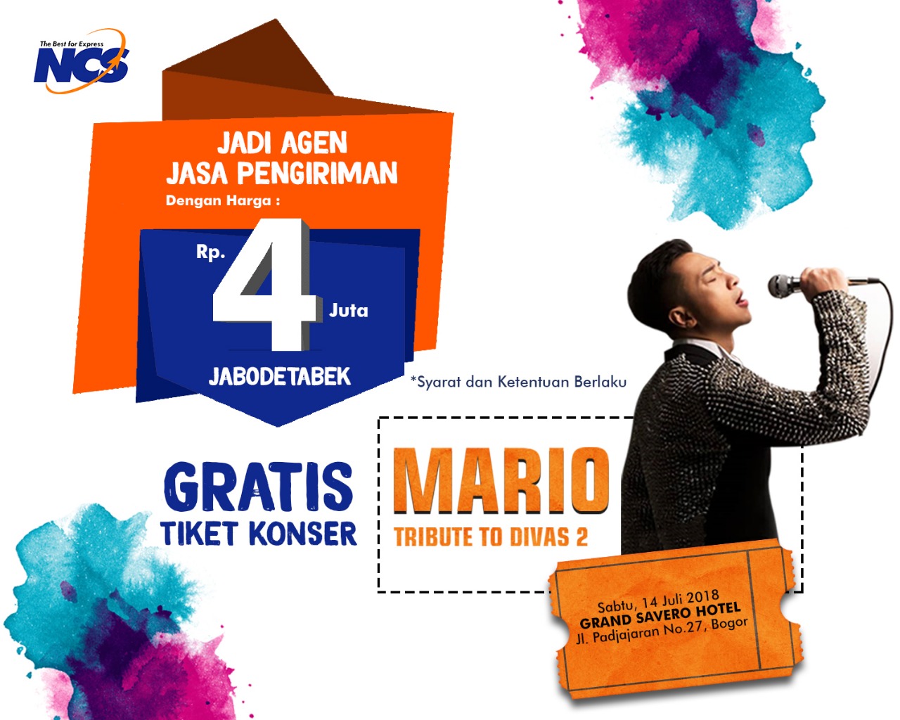 Gabung Jadi Agen NCS, Gratis Tiket Konser Mario!
