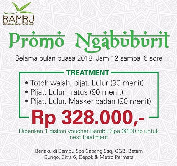 Selama Ramadhan, Bambu Spa Gelar Promo Ngabuburit