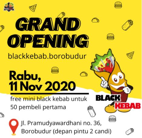 Black Kebab Kini Hadir di Candi Borobudur