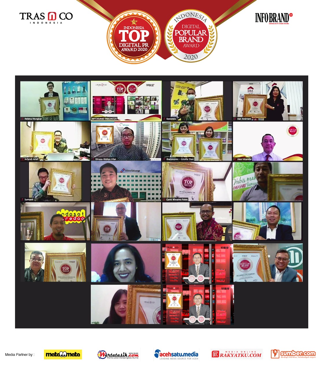 Ini Dia Peraih Penghargaan Indonesia Digital Popular Brand Award & TOP Digital PR Award 2020